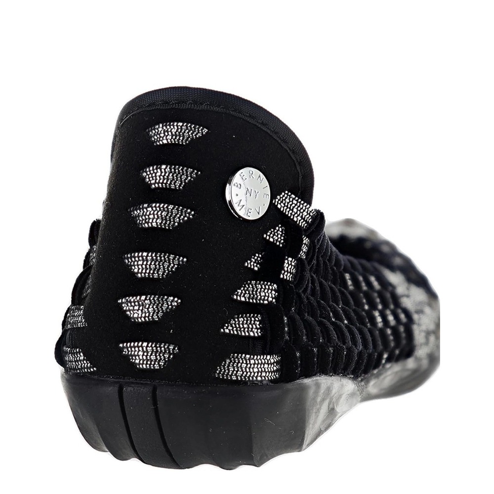 Bernie Mev Catwalk‎ Glam Mix Black Silver Ballet Flat Womens 38 Size 7-7.5 New - Picture 4 of 7